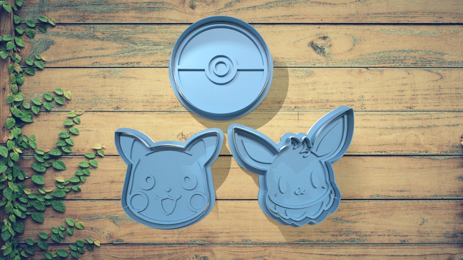 Pokémon Cookie Cutter Set – Pikachu, Eevee & Pokéball, Ophalen of Verzenden, Nieuw, Taarten of Cupcakes