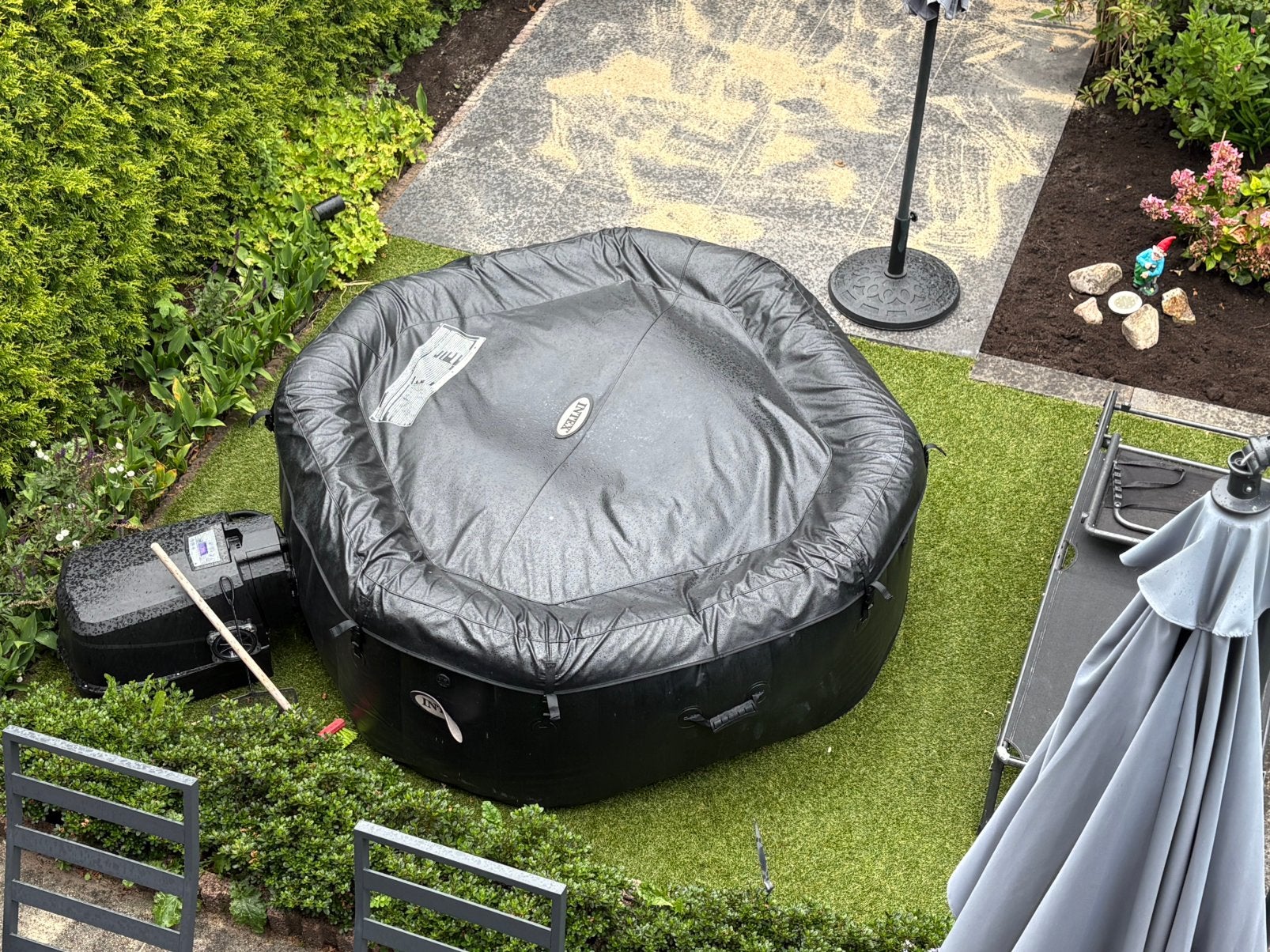 Opblaasbare jacuzzi pure spa bubbel deluxe, Ophalen, Gebruikt, Minder dan 80 cm, Opblaaszwembad