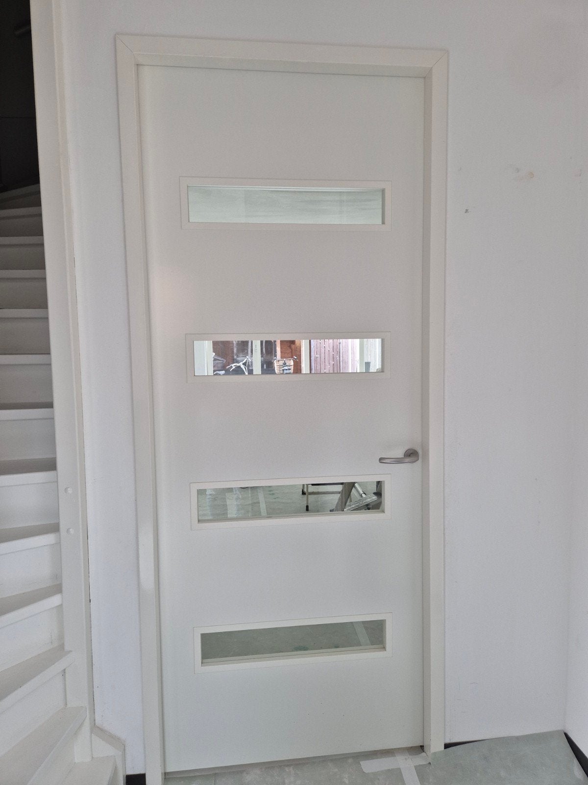 Vista  Binnendeur wit met glas, Ophalen, 80 tot 100 cm, 215 cm of meer, Binnendeur