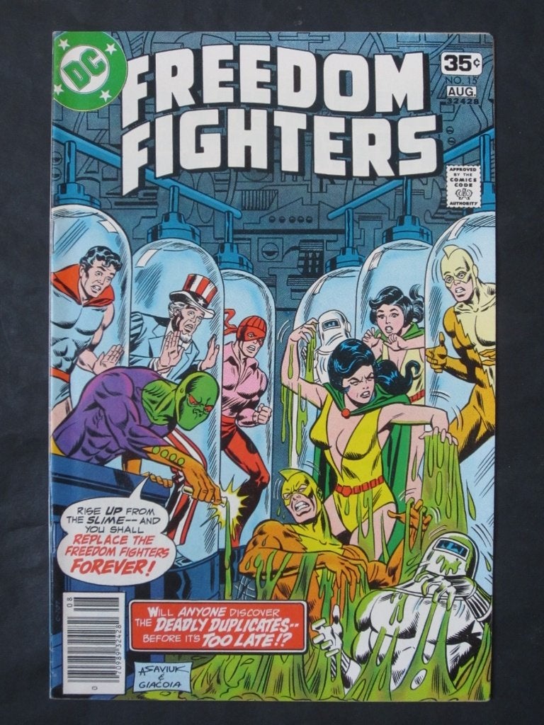 Freedom Fighters #15 DC 1978 Origin of Phantom Lady, Boeken, Amerika, Verzenden, Gelezen, Eén comic