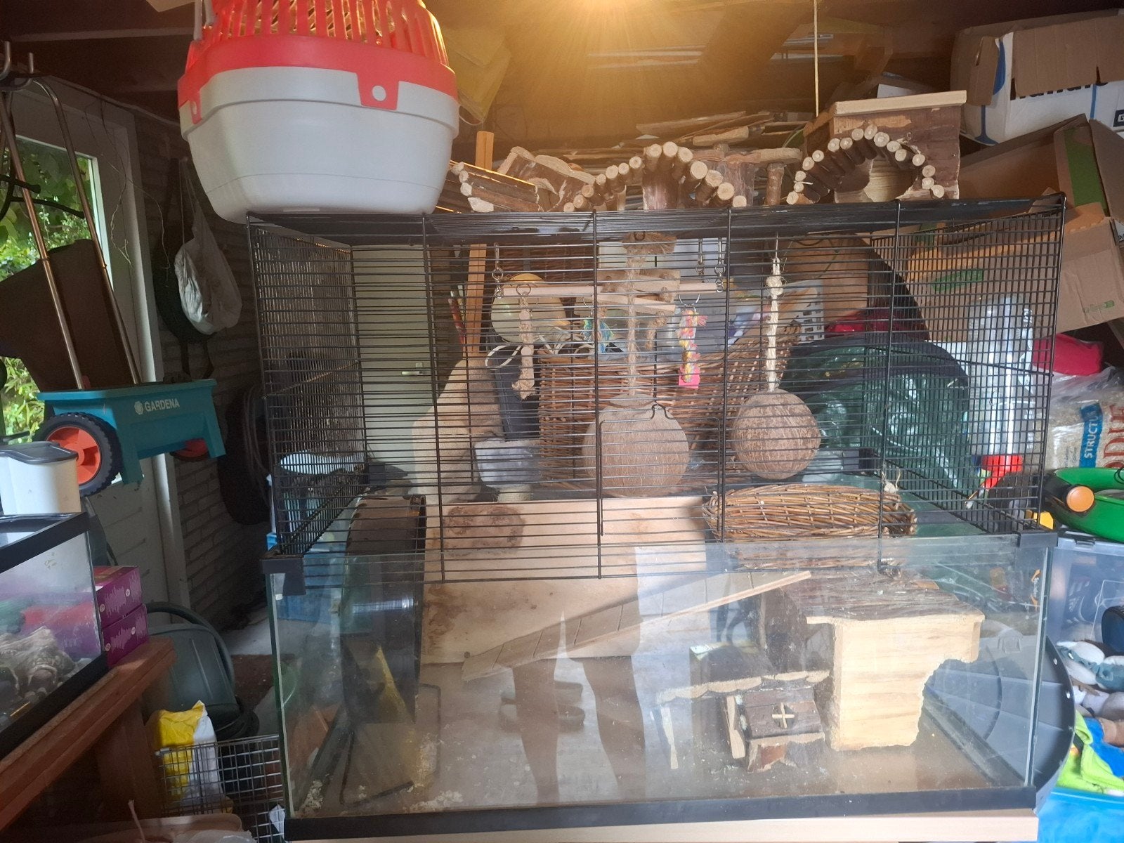 prachtig gerbilhok terrarium. Ferplast KARAT 80, Minder dan 60 cm, Ophalen of Verzenden, Zo goed als nieuw, 75 tot 110 cm