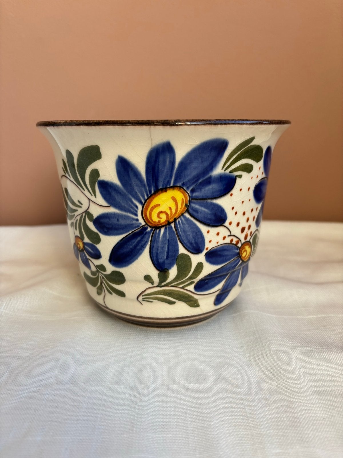 Vintage Bloempot Quo Vadis Gouda, Ophalen of Verzenden