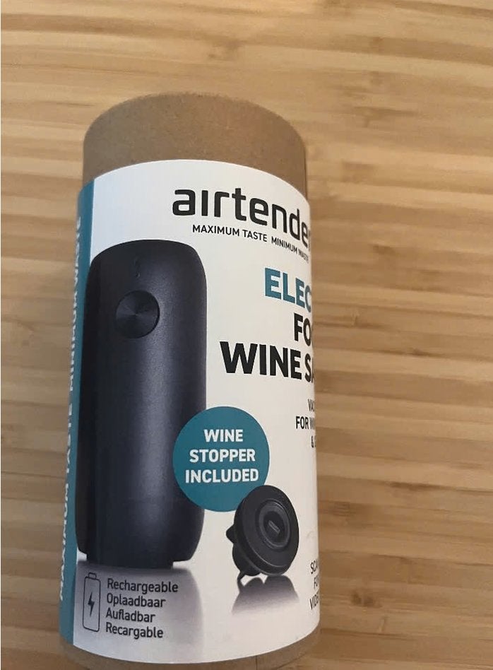 Vacu vin air tender elektrisch vacuum wijn bewaar systeem, Ophalen of Verzenden, Nieuw