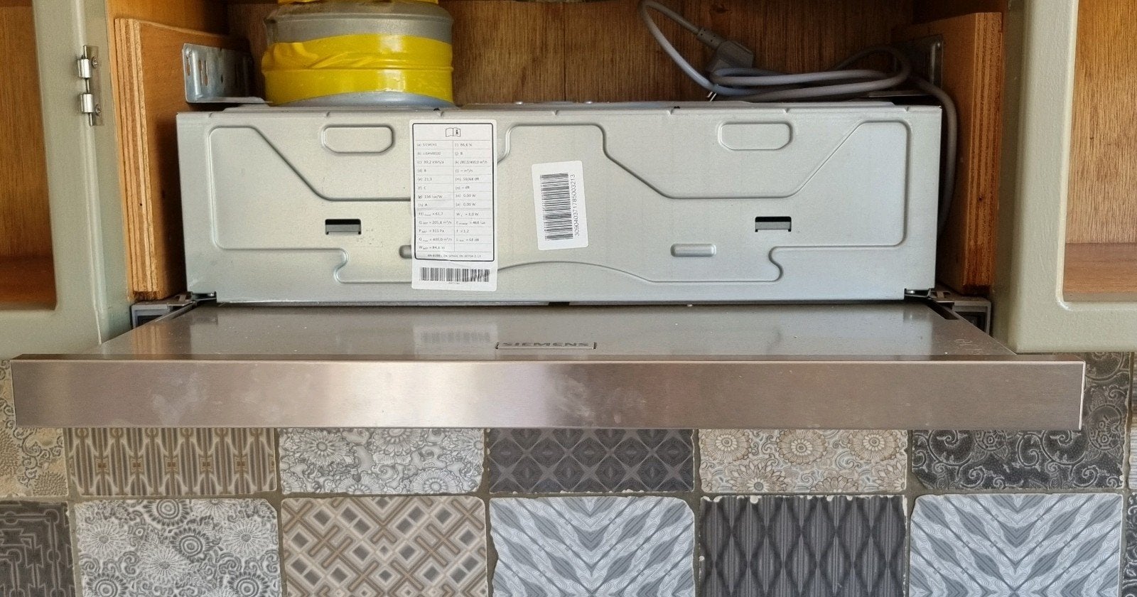 Siemens iQ100 LI64MB520 vlakscherm afzuigkap - ZGAN, Ophalen, Zo goed als nieuw, Inbouw, Vlakschermkap