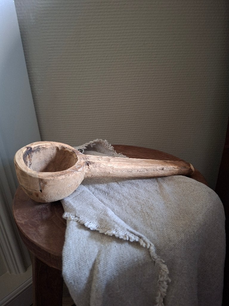 Houten lepel, Ophalen of Verzenden, Zo goed als nieuw, Goud, Hout