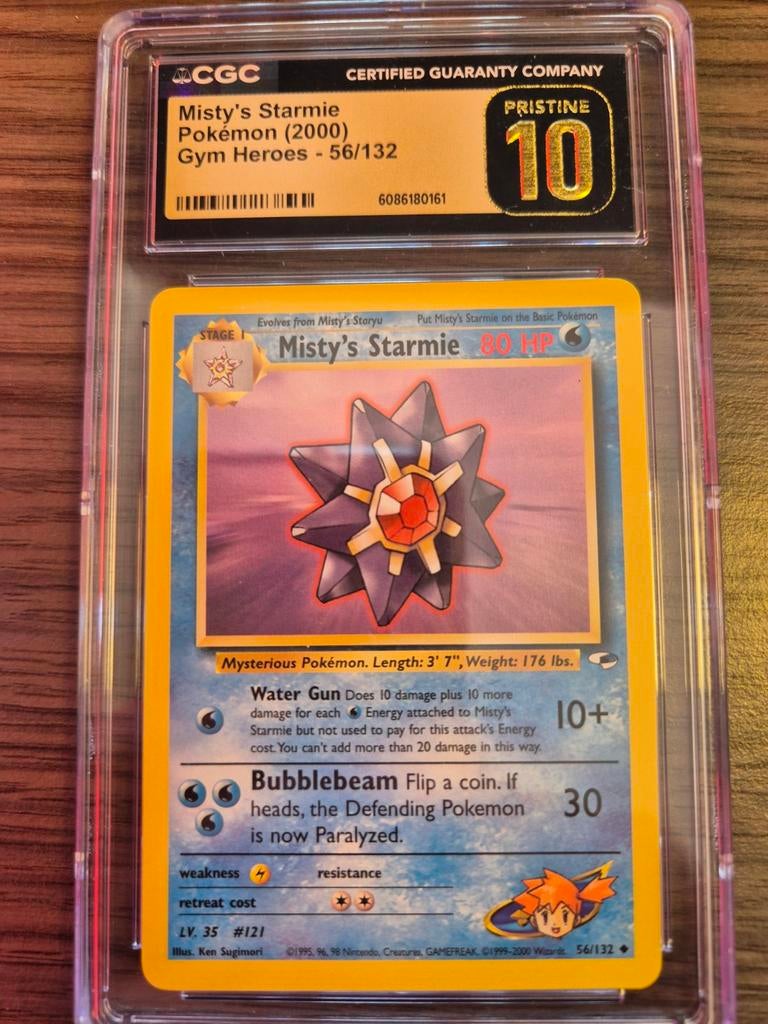 Misty's Starmie Pokémon (2000) Gym Heroes - CGC Pristine 10, Ophalen of Verzenden, Nieuw, Losse kaart