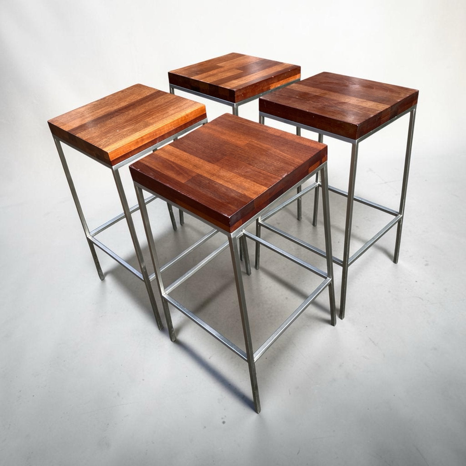 Vintage Teak  Barkrukken, prijs per stuk  LaPalma Cubo Stijl, Huis en Inrichting, Ophalen, Gebruikt, Met voetsteun, Huysmans