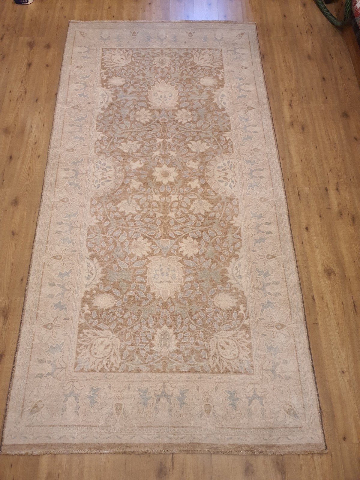 Nieuw handgeknoopt oosters tapijt ziegler 295x147, Info@SlatsAntiek.nl, Groen, 100 tot 150 cm, Perzisch