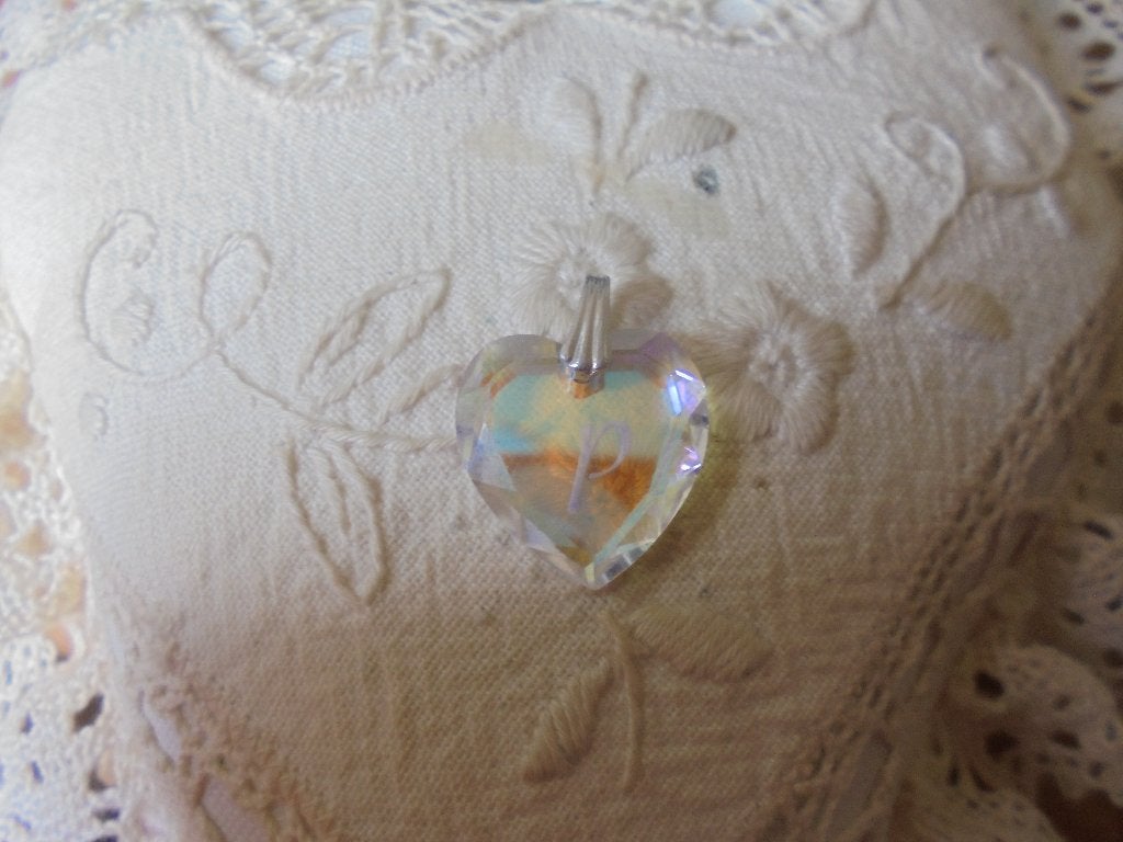 Hart vormige Swarovski hanger, Ophalen of Verzenden, Zo goed als nieuw, Zilver, Zilver