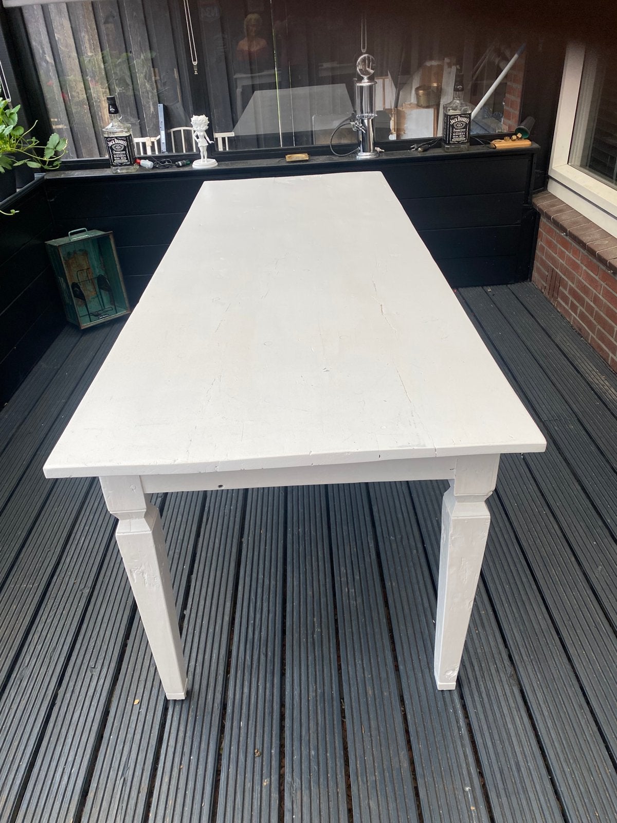 Gratis af te halen eettafel 6 persoons, Huis en Inrichting, Tafels | Eettafels, Ophalen, 200 cm of meer, 50 tot 100 cm, Zo goed als nieuw