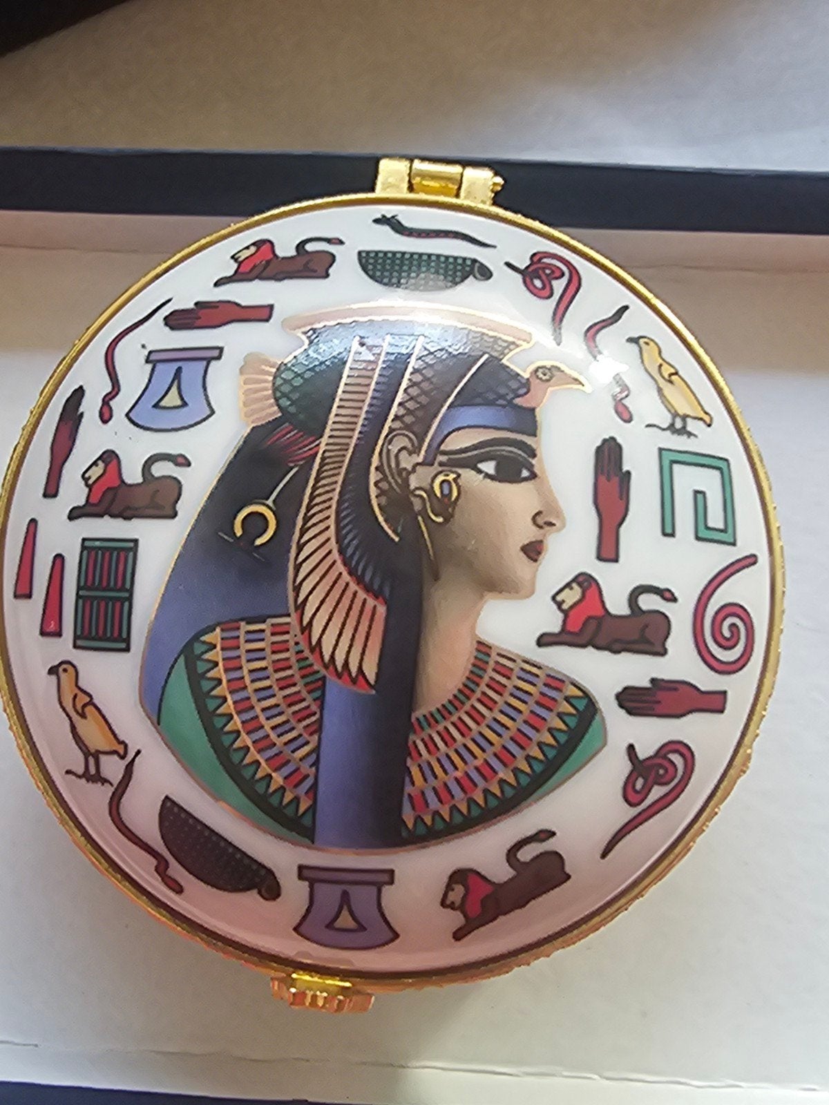 Decoratieve doos met Egyptisch thema - Cleopatra, Ophalen of Verzenden