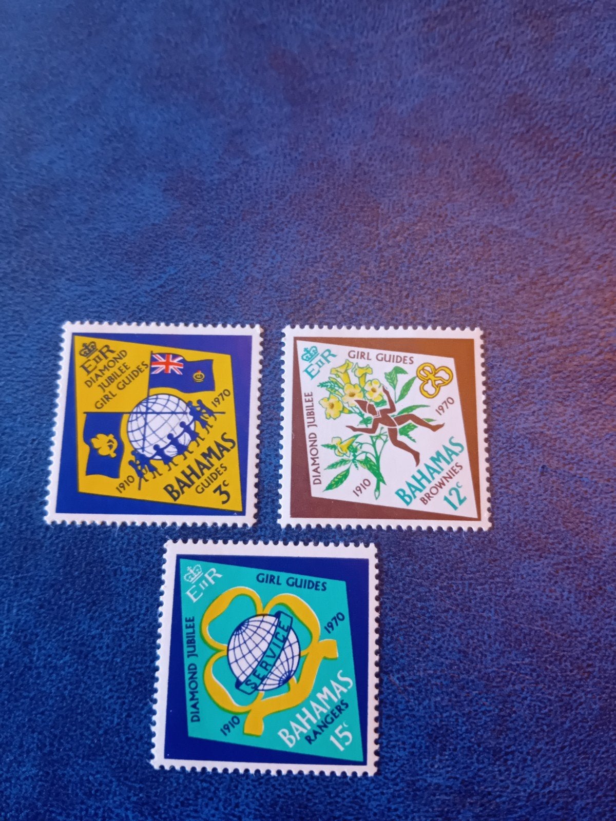 Bahamas Diamond Jubilee Girl Guides postzegels 1970, Ophalen of Verzenden, Postfris