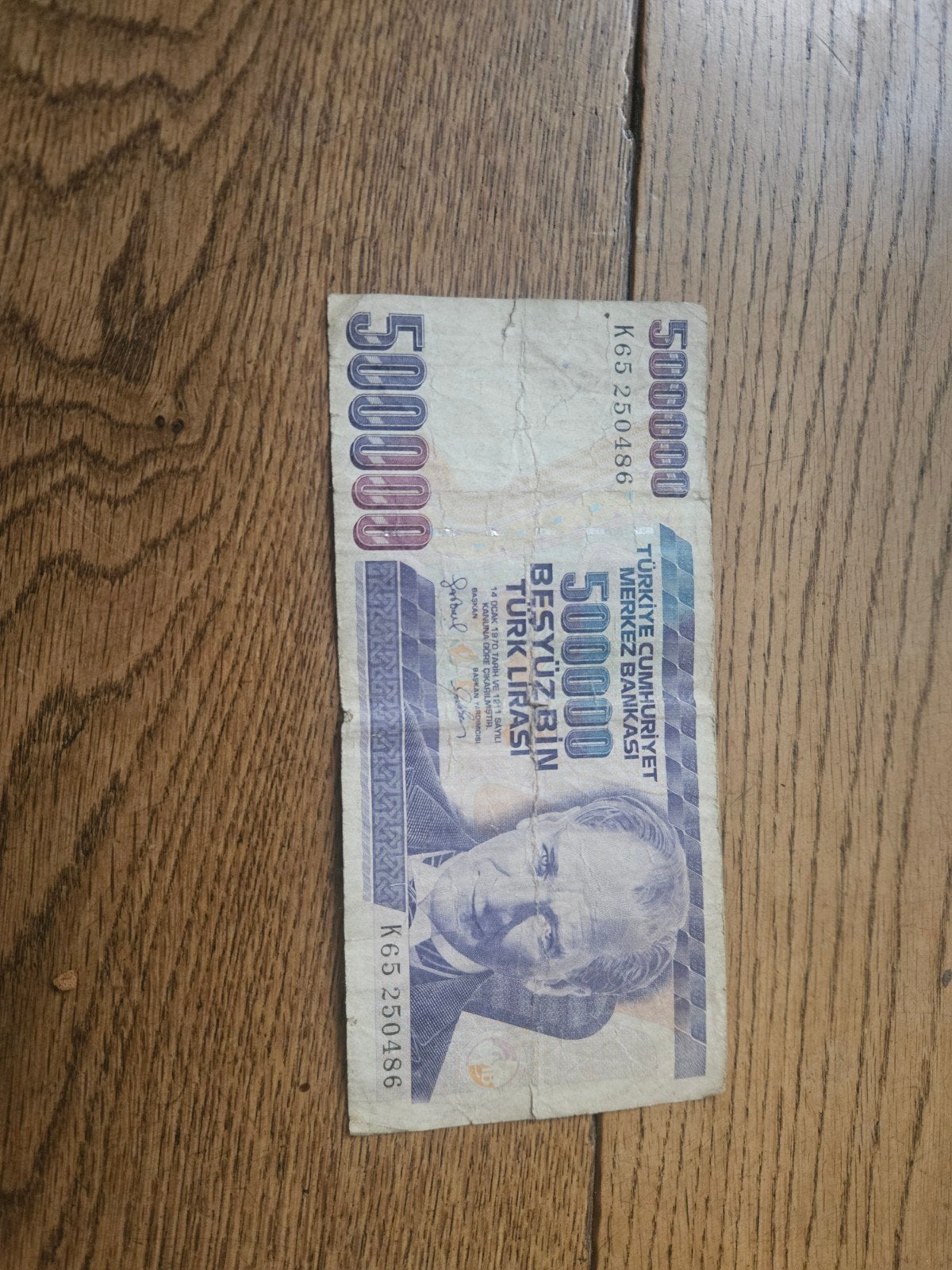 Turkse Lira 500.000 biljet - Voor verzamelaars, Ophalen of Verzenden