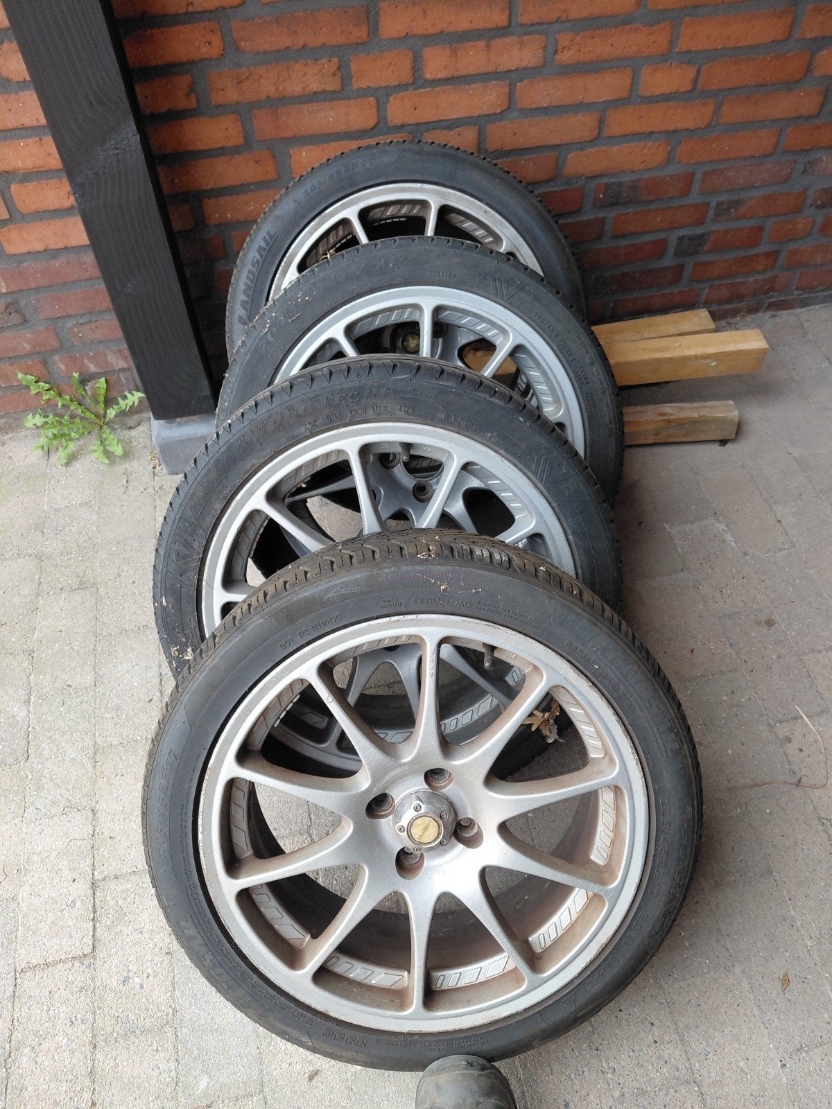 4 banden met velg, Ophalen, Banden en Velgen, 17 inch, 205 mm