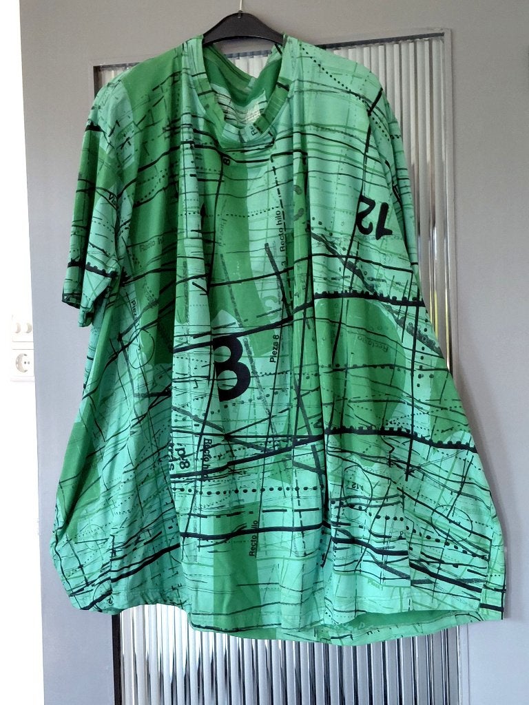 Rundholz BL groene plrint jurk halve mouw oversize., Verzenden, Jurk, Zo goed als nieuw, Rundholz BL
