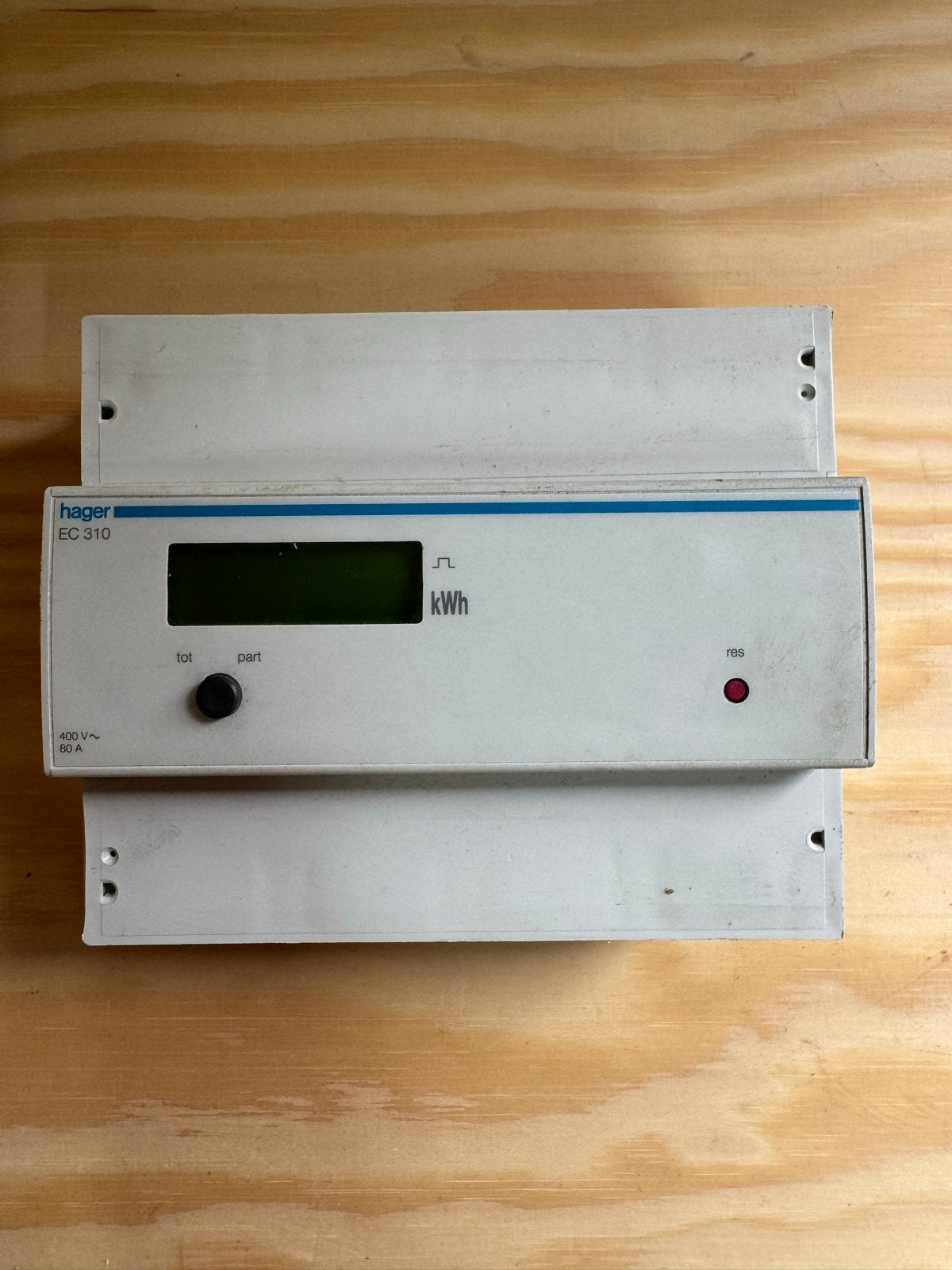 Hager EC 310 Energiemeter 400V 80A Kwh meter EV meter PV, Ophalen of Verzenden, Gebruikt, Overige typen