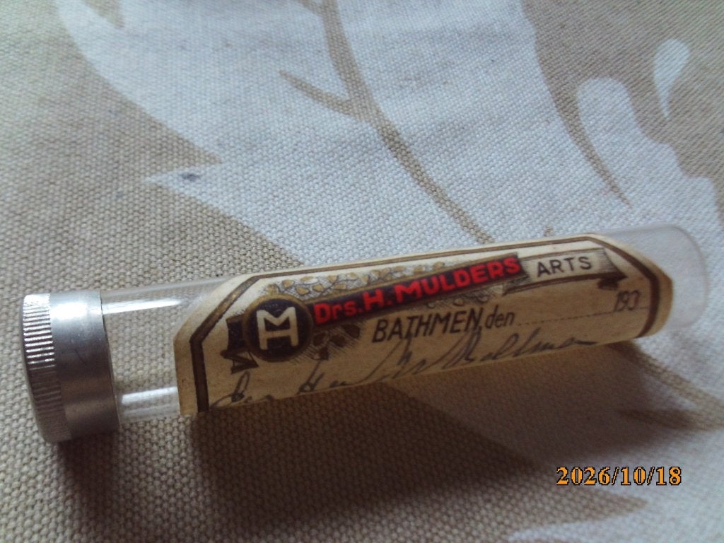 medicijn buisje flesje 1938 Bathmen dr H Mulders glas al dop, Diversen, Ophalen of Verzenden, Gebruikt