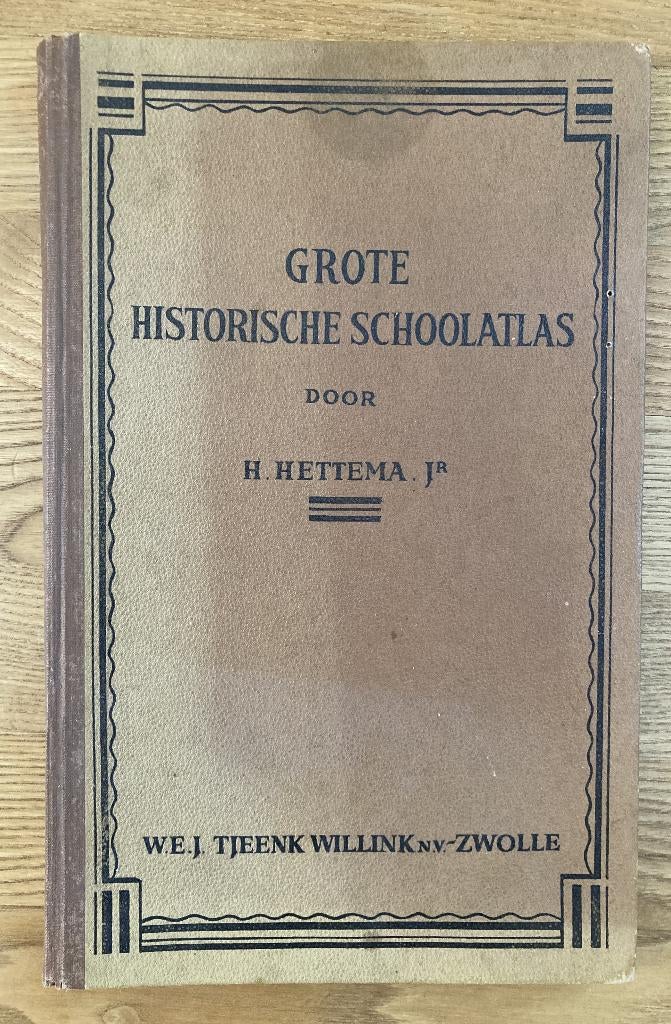 Grote Historische Schoolatlas - H. Hettema Jr. 1951, Boeken, Atlassen en Landkaarten, Gelezen, Overige atlassen, Ophalen of Verzenden