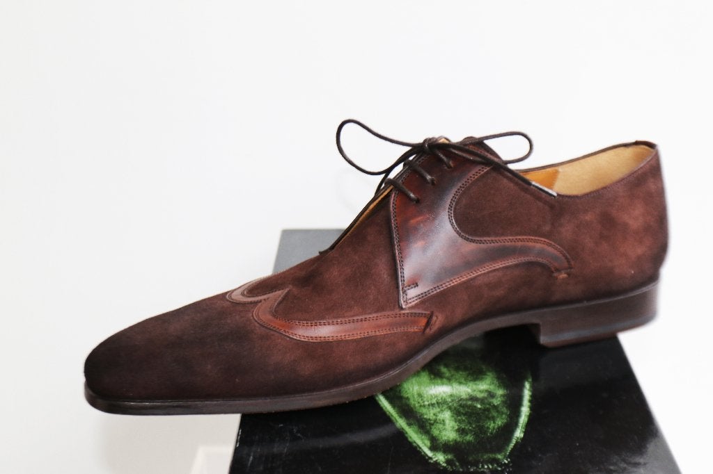 Nieuw in doos! Magnanni lace-up in maat 44.5 = maat 10.5, Bruin, Nieuw, Ophalen of Verzenden, Magnanni