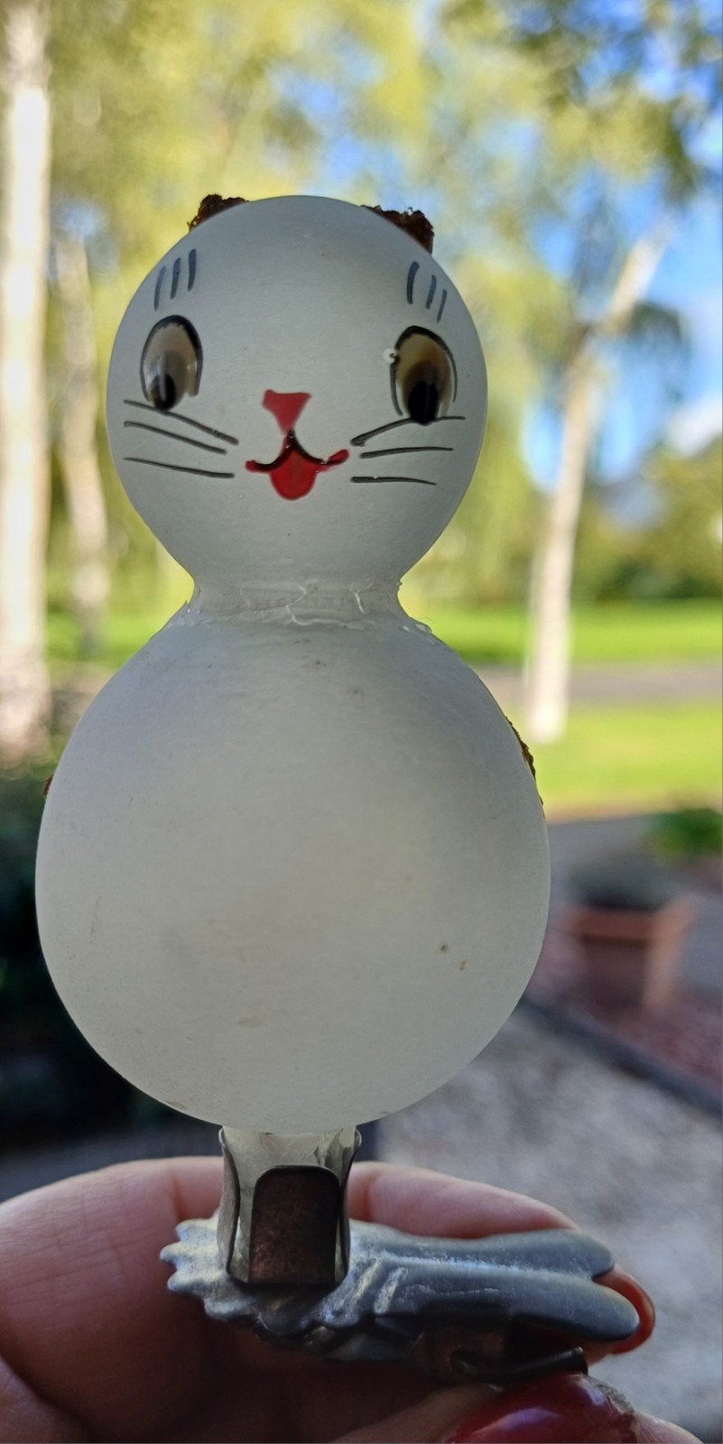 poes op knijper frosted glas Rusland, Diversen, Ophalen of Verzenden, Gebruikt