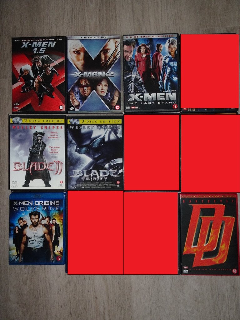X-Men dvds: X-Men 1-3 + X-Men Origins: Wolverine, Vanaf 12 jaar, Ophalen of Verzenden, Zo goed als nieuw