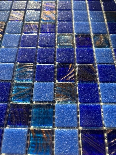10m2 kobalt blauwe mix mozaiek tegels, Ophalen, Nieuw, Minder dan 20 cm, Minder dan 20 cm
