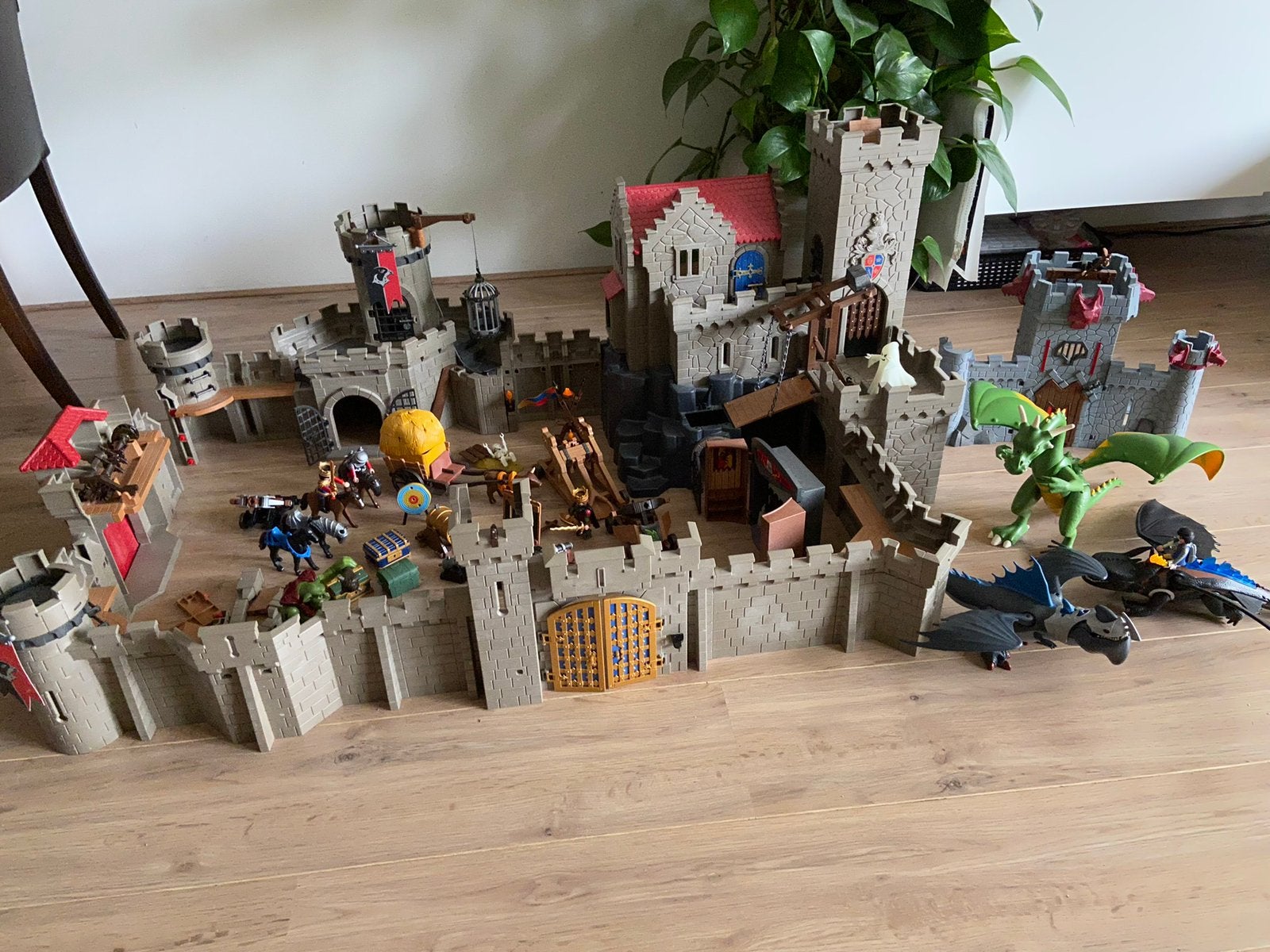 Uitgebreide set Playmobil ridderthema, Ophalen, Gebruikt, Complete set, Kasteel/Fort