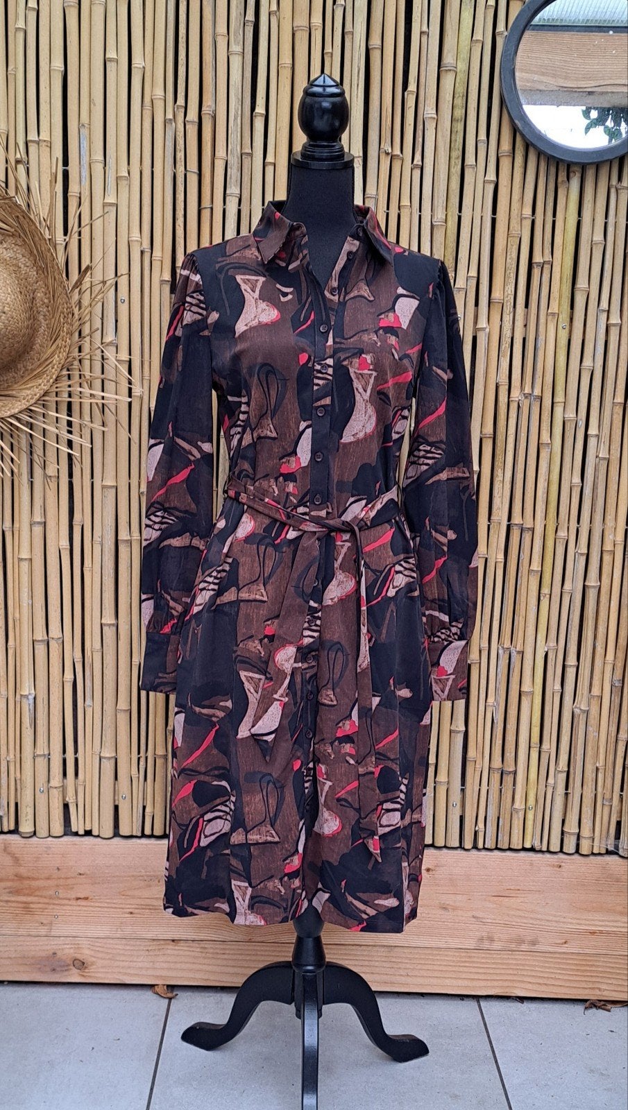 Mi Piace travelstof Jurk maat XL Nieuw!, Kleding | Dames, Mi Piace, Maat 46/48 (XL) of groter, Nieuw, Onder de knie