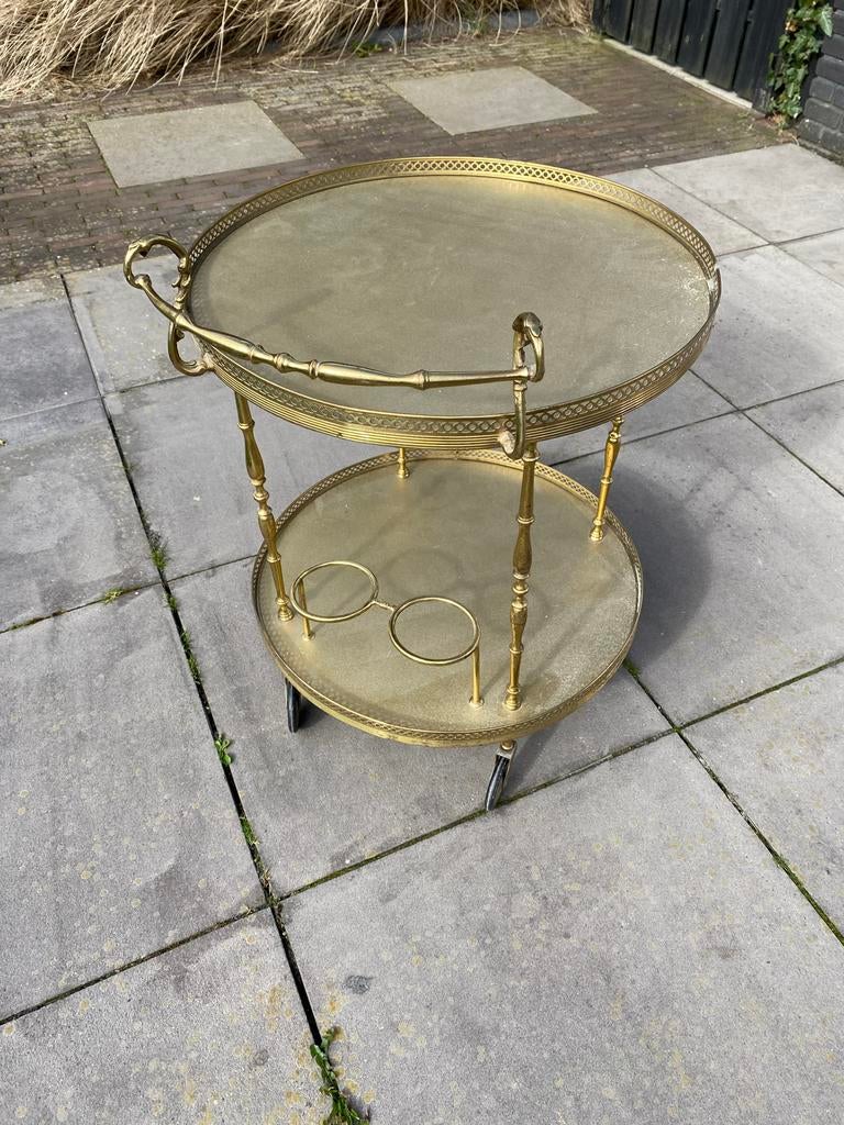 Vintage wijn kar messing kleur, Ophalen