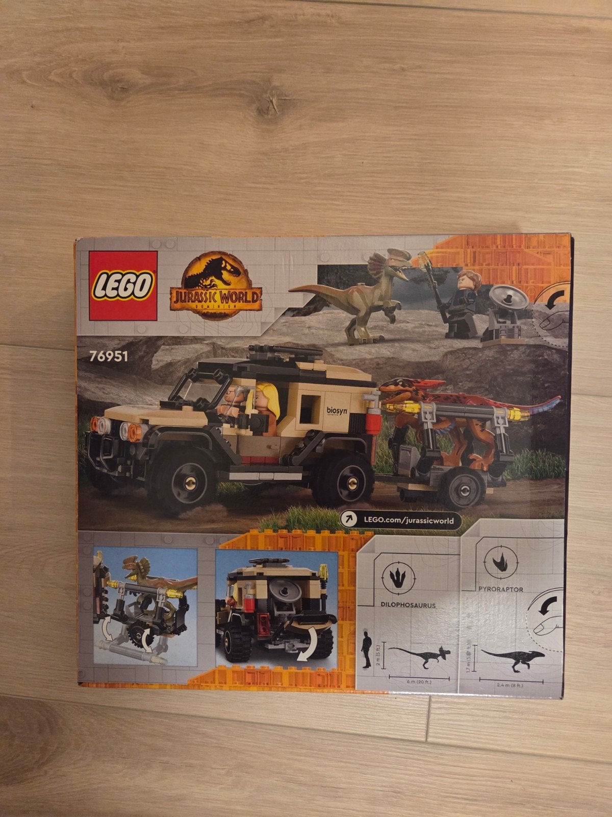 LEGO 76951 Jurassic World Pyroraptor & Dilophosaurus, Jurassic World, Lego, Nieuw, Ophalen of Verzenden