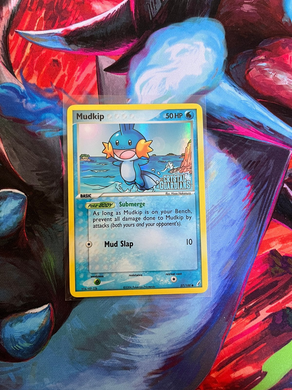 Mudkip ex Crystal Guardians stamped, Ophalen of Verzenden, Zo goed als nieuw