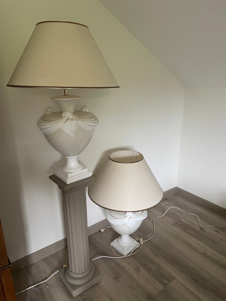 Vintage lamp met kap, Ophalen, Zo goed als nieuw, Minder dan 50 cm