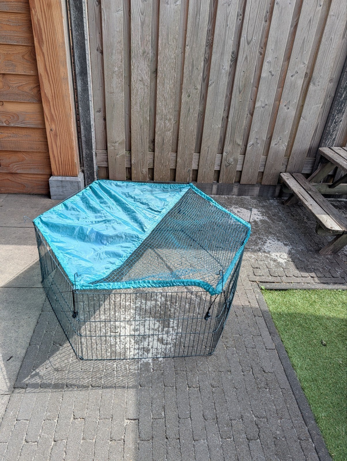 Konijnen of cavia ren met net., Ophalen, Gebruikt