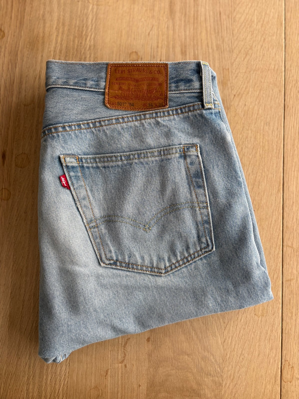 Levi’s 501 34x34 licht blauw, Kleding | Heren, Verzenden, Zo goed als nieuw, Blauw, W33 - W34 (confectie 48/50)