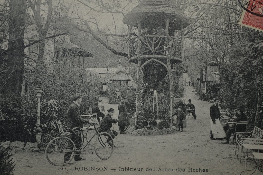 frankrijk 1907 robinson  man met fiets, Ophalen of Verzenden, Voor 1920, Gelopen, Sterren en Beroemdheden