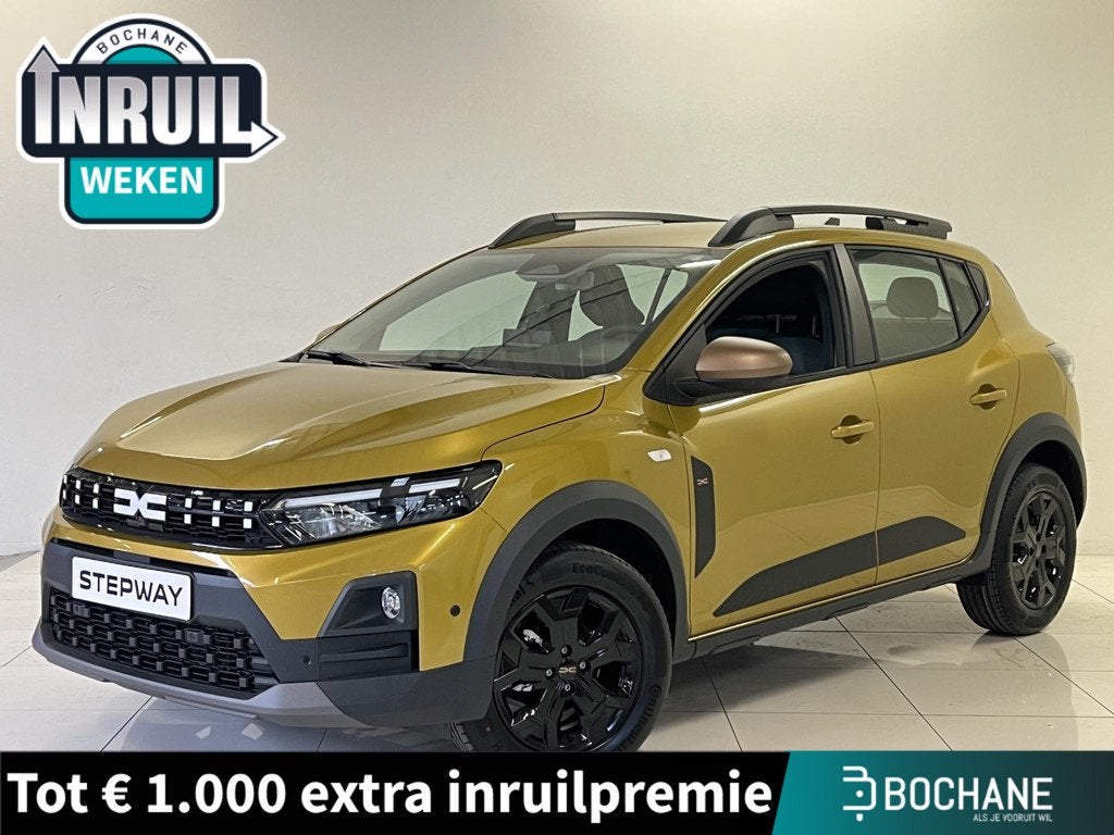 Dacia Sandero Stepway 1.0 TCe 110 limited edition UIT VOORRA, Auto's, Dacia, Voorwielaandrijving, Stof, Geel, Bedrijf