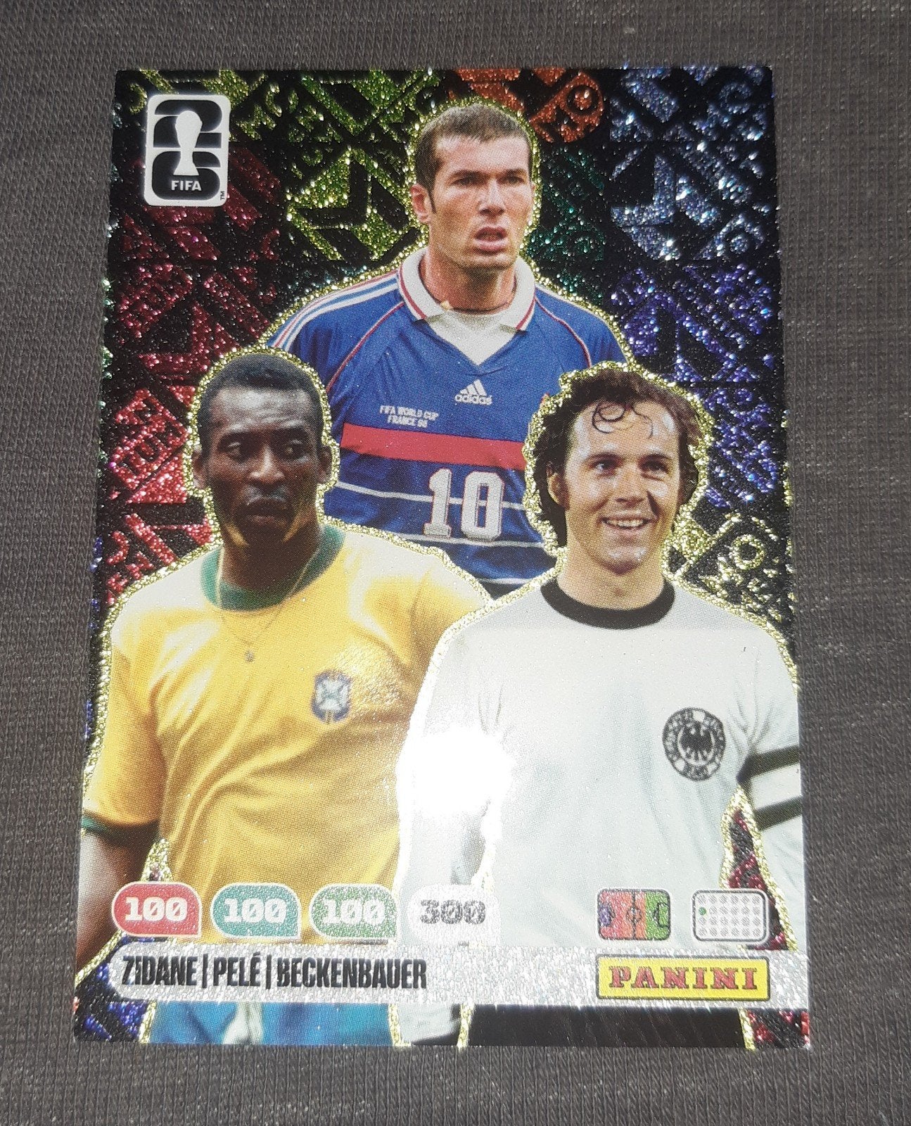 Panini Adrenalyn kaart Zidane Pele Beckenbauer, Verzenden, Nieuw, Overige sporten, Spelerskaart