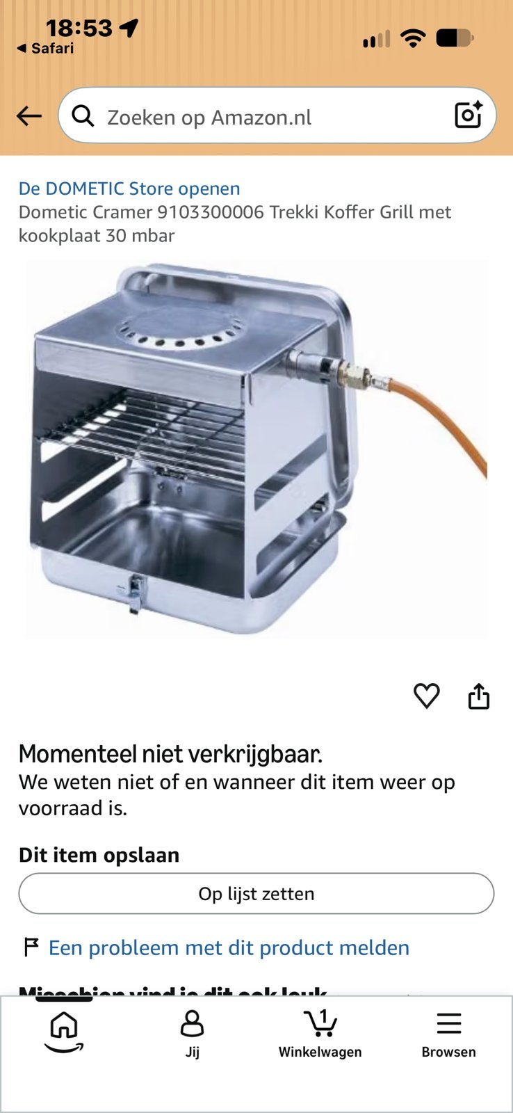 Cramer gasgrill, Ophalen of Verzenden, Zo goed als nieuw