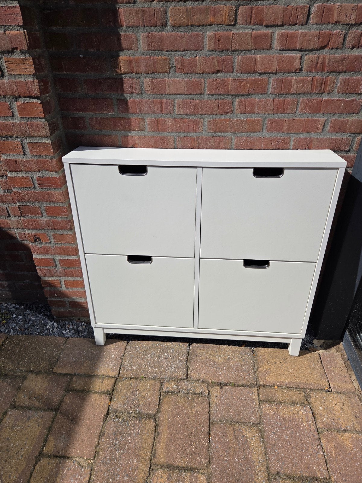 Witte schoenenkast met 4 vakken, Ophalen, Gebruikt, Modern