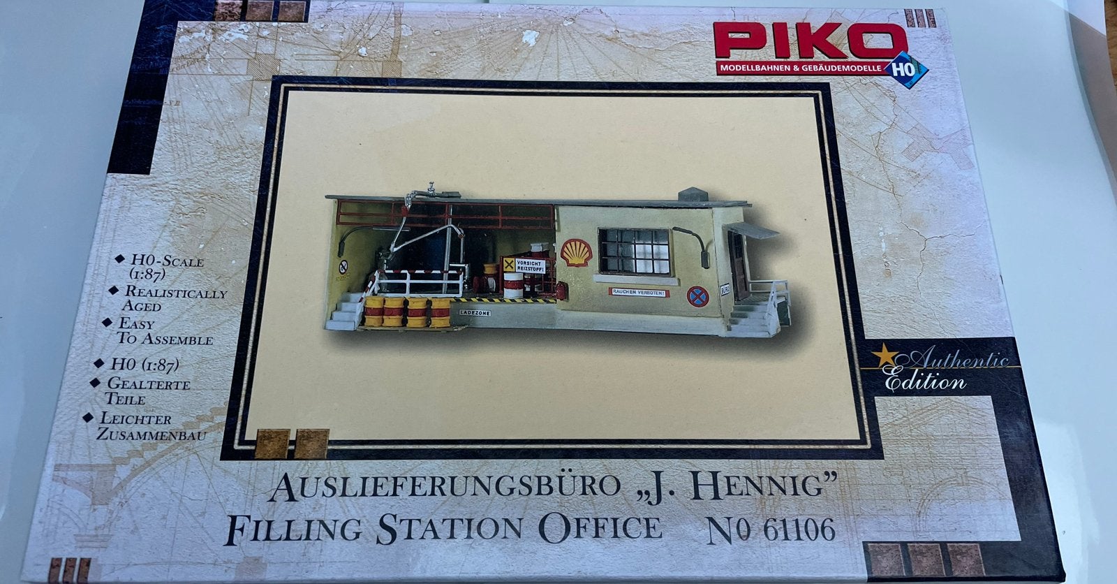 Piko H0 Auslieferungsbüro "J. Hennig" 61106, Gelijkstroom of Wisselstroom, Brug, Tunnel of Gebouw, Nieuw, Piko