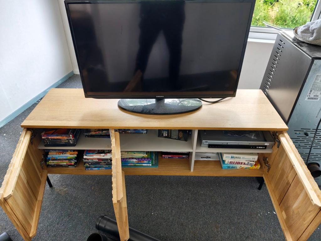 Samsung TV, JVC DVD/CD speler, spellen, films en boeken, Ophalen of Verzenden, Gebruikt, Samsung