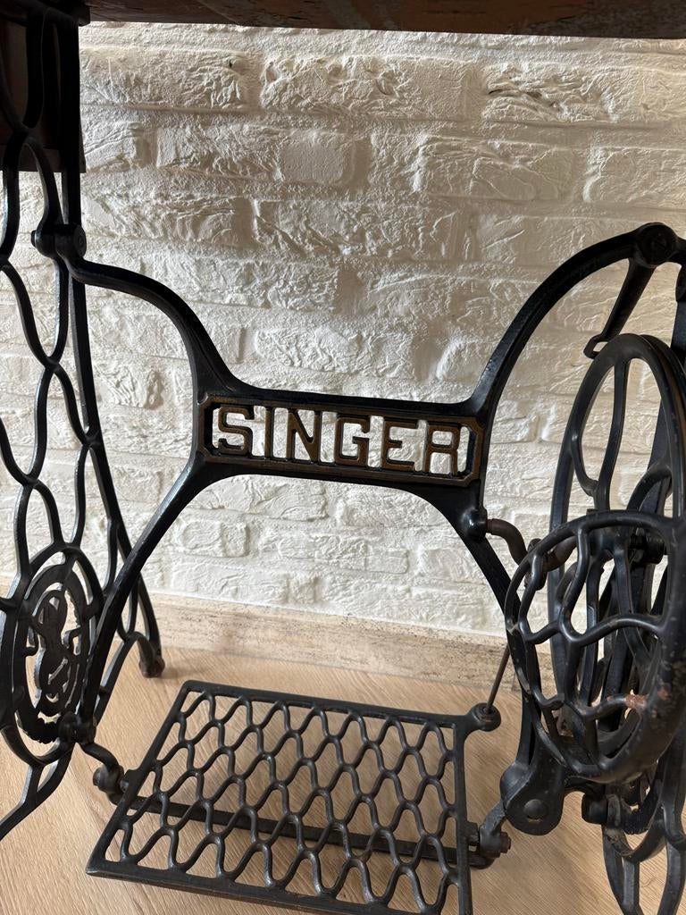 Antieke Singer Naaimachine met Onderstel - Decoratief, Ophalen