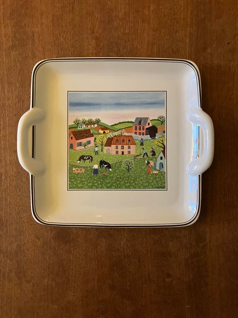Villeroy & Boch Design Naïf vierkante schaal 20x20 cm, Ophalen of Verzenden, Zo goed als nieuw, Porselein, Bord of Schaal
