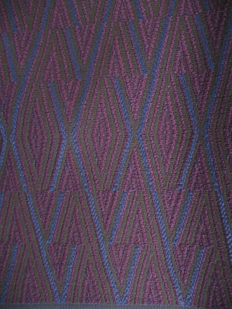 STOF VOOR DESIGN: Meubelstof paars blauw patroon; 1,75 meter, Overige materialen, 120 cm of meer, Paars, Nieuw