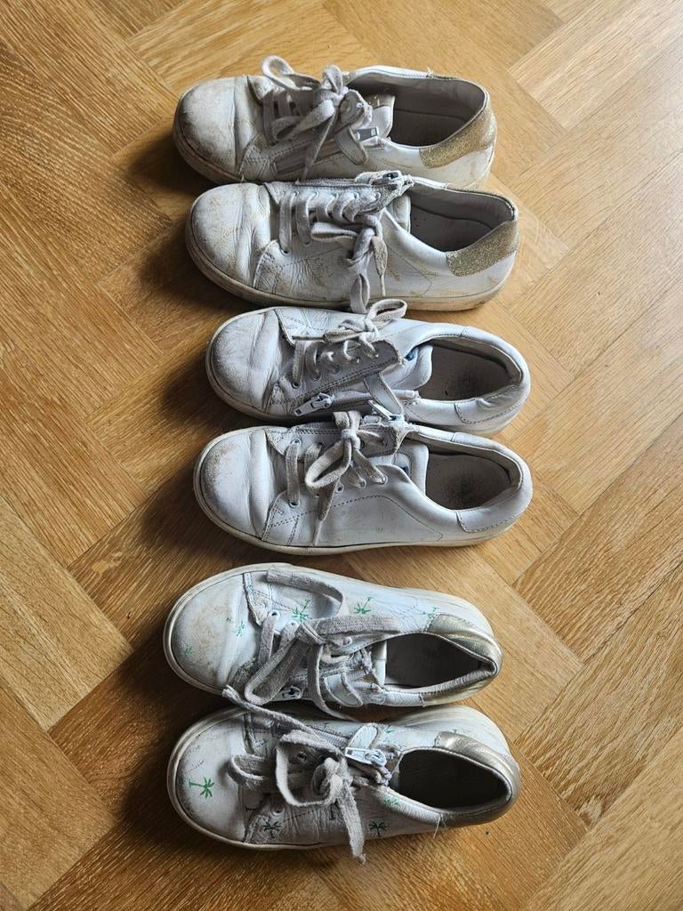 Clic witte gympen 100% leer 30 32 34, Ophalen of Verzenden, Meisje, Schoenen