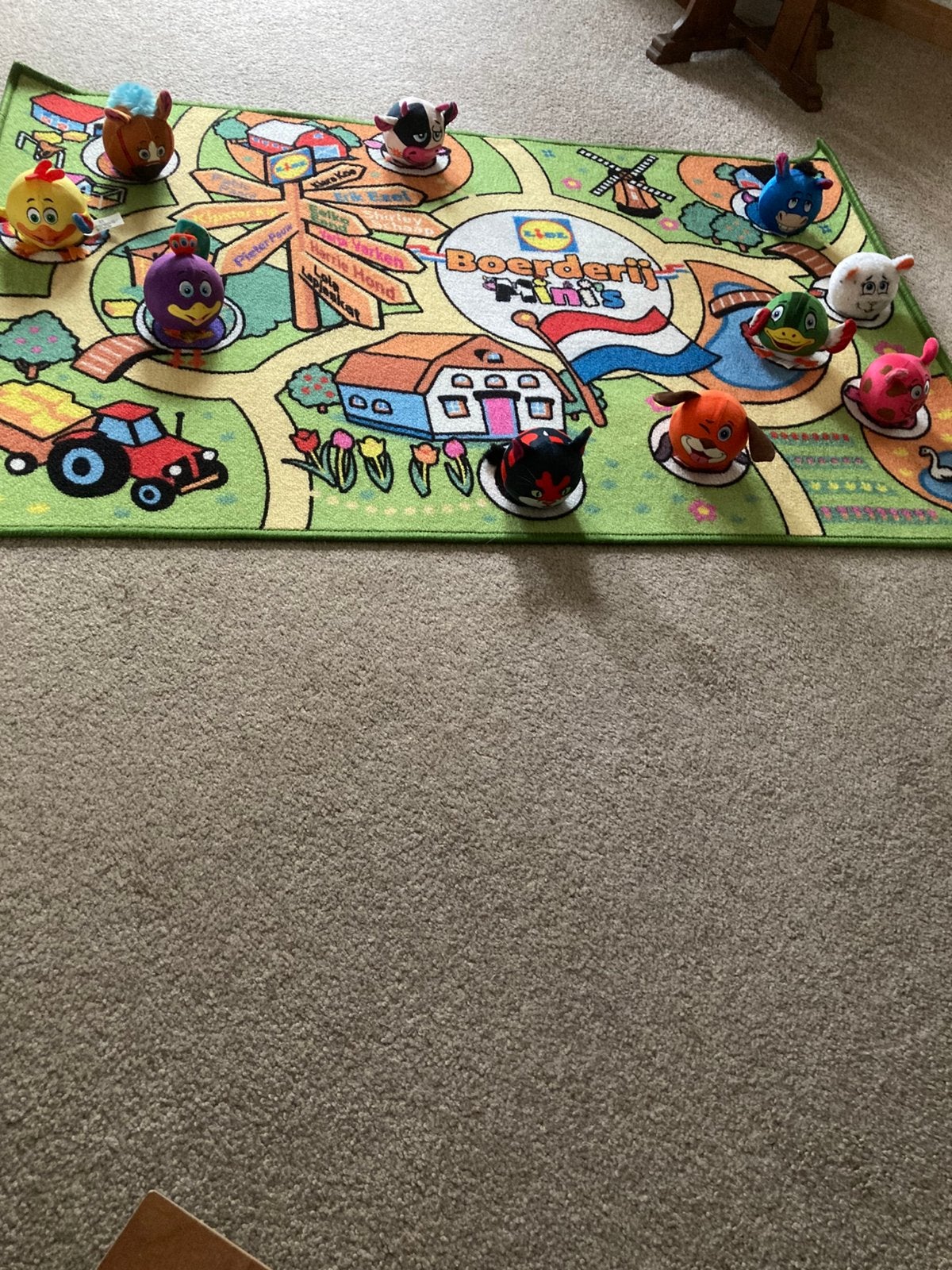 Speelkleed met alle 10 bijbehorende knuffels, Ophalen, Zo goed als nieuw