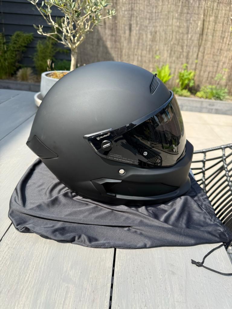 Ruroc Atlas 4.0 Motorhelm - Mat Zwart, Overige merken, M, Heren, Ophalen of Verzenden