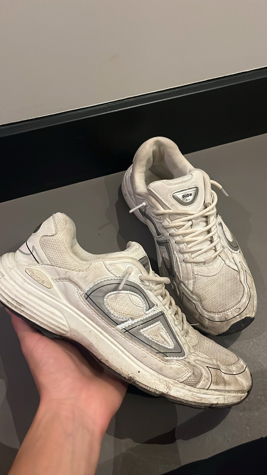 Dior B22 Sneakers - Maat 43, Ophalen of Verzenden, Gedragen, Wit, Sneakers of Gympen
