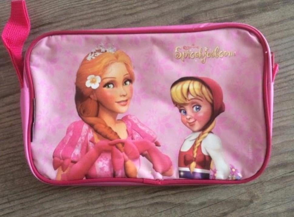 Prinsessen Speeltasje - Roze met Sprookjesboom Figuren, Ophalen, Gebruikt
