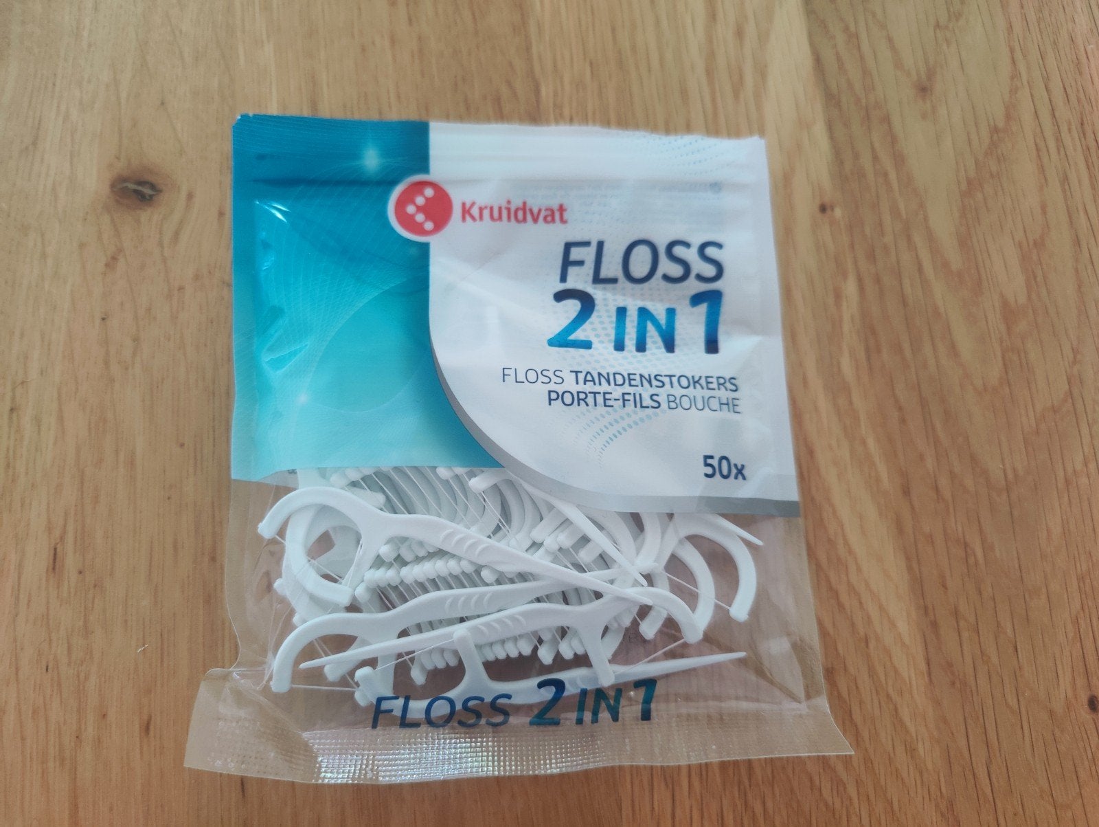 Kruidvat Floss 2 in 1 Floss Tandenstokers - 50 stuks, Ophalen of Verzenden, Nieuw, Overige typen